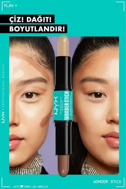 کانتور و هایلایتر NYX مدل Wonder Stick رنگ Medium