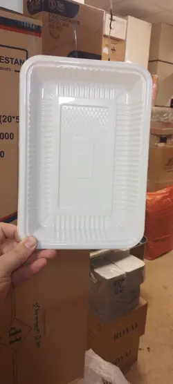 ظرف دیس تخت یکبار مصرف بسته بندی گوشت ،مرغ،سبزی (کارتن ۵۰۰ تایی)