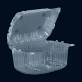 ظرف همبرگری یکبار مصرف درب لولایی (کارتن ۲۵۰ تایی)