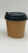 لیوان کاغذی دوجداره ۱۲۰سی سی با درب (کارتن ۵۰۰ تایی)