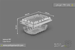 ظرف میوه یکبار مصرف پانت ۷۵۰ سی سی سوراخ دار (کارتن ۲۵۰ تایی)