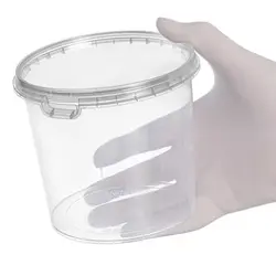 سطل ماکروویوی یکبار مصرف سایز ۱۱۰۰ درب پلمپ دار(طب) (کارتن ۱۵۰ تایی)