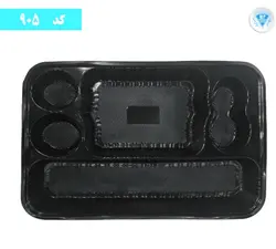 دیس مشکی کبابی ماکروویوی یکبار مصرف با درب (کارتن ۱۰۰ تایی)