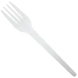 چنگال خشک سفید یکبار مصرف (بسته ۵۰۰ تایی)