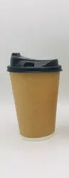 لیوان کاغذی ۳۶۰ سی سی دو جداره با درب (بسته ۵۰۰ تایی)
