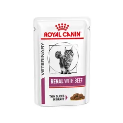 غذای پوچ گربه رنال با طعم بیف رویال کنین (Royal Canin Cat Renal with Beef Pouch) وزن 85 گرم