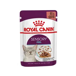 غذای پوچ گربه بد غذا سنسوری فیل رویال کنین (Royal Canin Sensory Feel In Gravy) وزن 85 گرم
