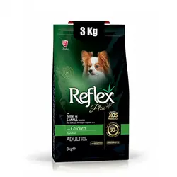 غذای خشک سگ نژاد کوچک رفلکس پلاس طعم مرغ (Reflex Plus Adult Dog Mini Small) وزن 3 کیلوگرم