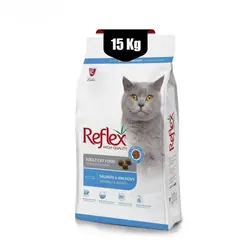 غذای خشک گربه بالغ رفلکس با طعم سالمون و آنچوی (Reflex Adult Cat Salmon & Anchovy) وزن 15 کیلوگرم