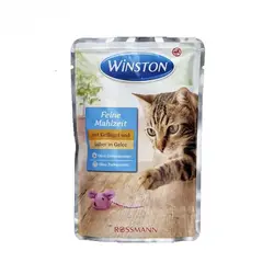 غذای پوچ گربه با طعم مرغ و جگر وینستون (Mit Geflügel und Leber) وزن 100 گرم