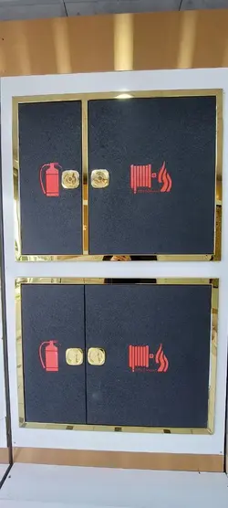 جعبه دوقلو آتش نشانی فایر باکس حاشیه طلایی آینه ای