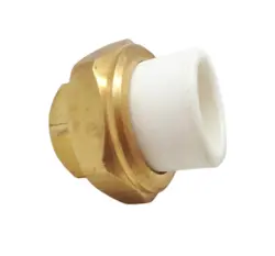 مهره ماسوره سفید یکسر جوش برنجی 1/2×20