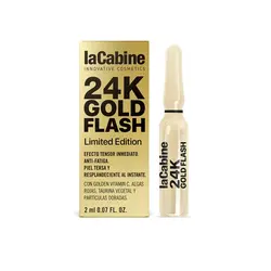 مشخصات، قیمت و خرید ویال صورت لاکابین مدل طلای 24 عیار روشن کننده و سفت کننده 24k gold flash 2ml