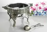 ست سه عددی سوفله سلینا آنتیک (مرغ خوری، سوپ خوری و سالاد خوری) در دو رنگ طلایی و نقره ای