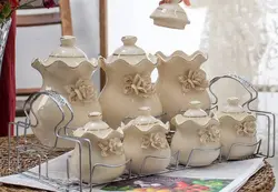 ست جاادویه و پاسماوری 7 پارچه گل برجسته لب طلایی تانگو