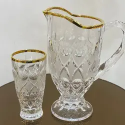 پارچ و لیوان آنجلیکا لب طلایی