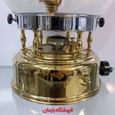 سماور گازی رنگی سیلور مدل توپی سفید ترموکوپل دار