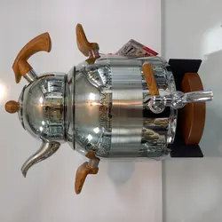 کتری قوری نزاز مدل وارمردار دسته چوبی کد 2608