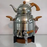 کتری قوری نزاز مدل وارمردار دسته چوبی کد 2608