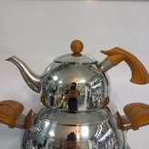 کتری قوری نزاز مدل وارمردار دسته چوبی کد 2608