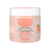 کرم اسکراب کرم صورت و بدن هلی شاپ زردآلو سفید کننده و صاف کننده صورت و بدن 500 میلی لیتر