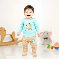 بلوز و شلوار پنبه پسرانه طرح فیل