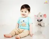بلوز و شلوار پنبه پسرانه طرح فیل