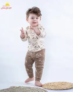 بلوز و شلوار پنبه پسرانه طرح هاپو