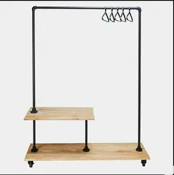 رگال ایستاده اهنی با طبقات چوبی