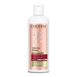 شامپو فاقد سولفات کراتینه مناسب موهای رنگ شده  200 میلی لیتر اویدرم  EVIDERM