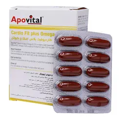کپسول کار دیوفیت پلاس امگا و کیوتن 30 عدد آپوویتال Apovital