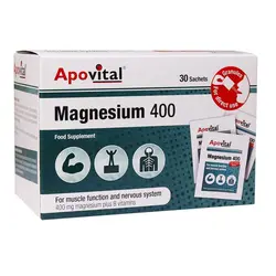 ساشه منیزیم 400 تعداد30 عدد آپوویتال  Apovital
