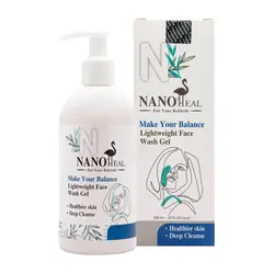 ژل شستشوی صورت انواع پوست 300 میلی لیتر نانوهیل NANOHeal
