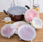 درپوش و روکش سیلیکونی ظروف و مواد غذایی پک ۶ تایی خارجی