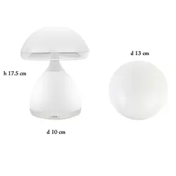 چراغ خواب طرح قارچ مدل مولتی کالر کد JIMI111Bedside lamp with mushroom design, multi-color code JIMI111