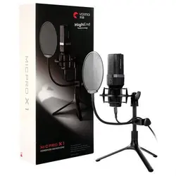 میکروفون کندانسور و پایه لرزشگیر Yanmai Micpro X1 + پاپ فیلترYanmai Micpro X1 Microphone