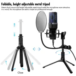 میکروفون کندانسور و پایه لرزشگیر Yanmai Micpro X1 + پاپ فیلترYanmai Micpro X1 Microphone