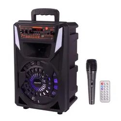 اسپیکر بلوتوثی رم و فلش خور Galexbit GS16 + میکروفون و ریموت کنترلGALEXBIT GS16 WIRELESS SPEAKER