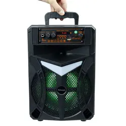 اسپیکر چمدانی بلوتوثی رم و فلش خور Galexbit GS-13 + میکروفون و ریموت کنترلGALEXBIT GS-13 WIRELESS SPEAKER