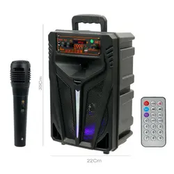 اسپیکر چمدانی بلوتوثی رم و فلش خور Galexbit GS-15 + میکروفون و ریموت کنترلGALEXBIT GS-15 WIRELESS SPEAKER