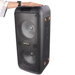 اسپیکر چمدانی بلوتوثی رم و فلش خور RS-D32 + میکروفون و ریموت کنترلRS-D32 WIRELESS SPEAKER