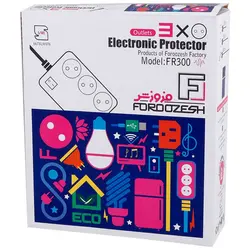محافظ برق یخچال و فریزر 3 خانه ارت دار فروزش با کابل 4.8 متری FR300Foroozesh FR300 4.8M POWER STRIP