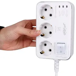محافظ برق یخچال و فریزر 3 خانه ارت دار فروزش با کابل 4.8 متری FR300Foroozesh FR300 4.8M POWER STRIP