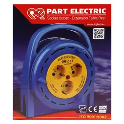 چند راهی ۳ خانه برق سیار ارت دار پارت الکتریک PE535 با کابل ۱۰ متریPart Electric PE535 10m Power Strip