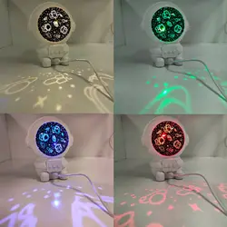 چراغ خواب رومیزی مدل فضانورد طرح رقص نور موزیکالAstronaut night light musical light dance design