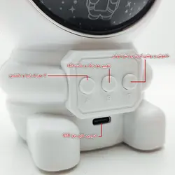 چراغ خواب رومیزی مدل فضانورد طرح رقص نور موزیکالAstronaut night light musical light dance design