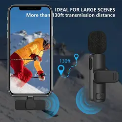 میکروفون یقه ای بی سیم K8 + تبدیل Type-C to LightningK8 TYPE-C MICROPHONE +TYPE-C TO LIGHTNING ADAPTER