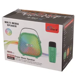اسپیکر بلوتوثی رم و فلش خور Sing-E ZQS1338 + میکروفونSING-E ZQS1338 WIRELESS SPEAKER WITH MICROPHONE