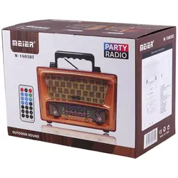 رادیو اسپیکر بلوتوثی رم و فلش خور Meier M-1805BT + ریموت کنترلMEIER M-1805BT RADIO SPEAKER