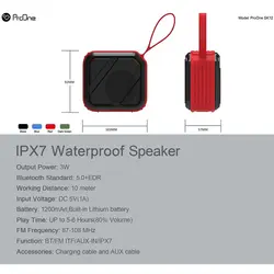 اسپیکر بلوتوثی رم و فلش خور ProOne PSB4315 SK12ProOne PSB4315 SK12 Wireless Speaker